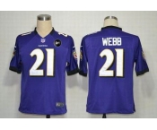 nike nfl jerseys baltimore ravens #21 webb purple[Game Art Patch]