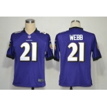 nike nfl jerseys baltimore ravens #21 webb purple[game]