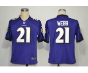 nike nfl jerseys baltimore ravens #21 webb purple[game]