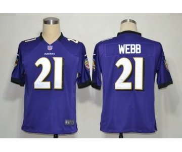 nike nfl jerseys baltimore ravens #21 webb purple[game]