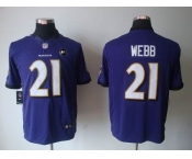 nike nfl jerseys baltimore ravens #21 webb purple[nike limited Art Patch]