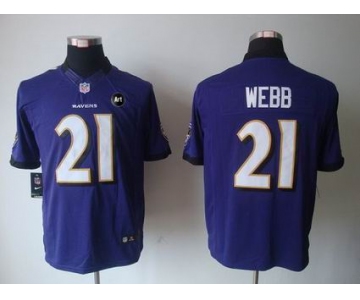 nike nfl jerseys baltimore ravens #21 webb purple[nike limited Art Patch]