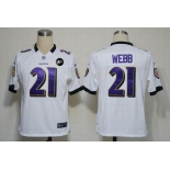 nike nfl jerseys baltimore ravens #21 webb white[Game Art Patch]