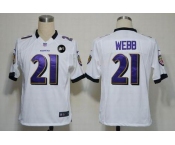 nike nfl jerseys baltimore ravens #21 webb white[Game Art Patch]