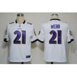 nike nfl jerseys baltimore ravens #21 webb white[game]