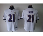 nike nfl jerseys baltimore ravens #21 webb white[nike limited Art Patch]