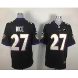 nike nfl jerseys baltimore ravens #27 ray rice black[game Art Patch]