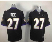 nike nfl jerseys baltimore ravens #27 ray rice black[game Art Patch]