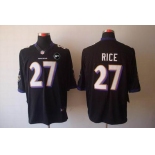 nike nfl jerseys baltimore ravens #27 ray rice black[nike limited Art Patch]