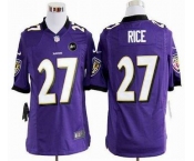 nike nfl jerseys baltimore ravens #27 ray rice purple[game Art Patch]