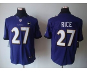 nike nfl jerseys baltimore ravens #27 ray rice purple[nike limited Art Patch]