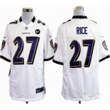 nike nfl jerseys baltimore ravens #27 ray rice white[game Art Patch]