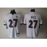 nike nfl jerseys baltimore ravens #27 ray rice white[nike limited Art Patch]