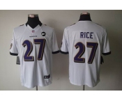 nike nfl jerseys baltimore ravens #27 ray rice white[nike limited Art Patch]