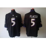 nike nfl jerseys baltimore ravens #5 flacco black[nike limited Art Patch]