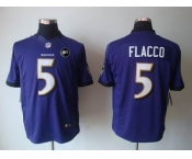 nike nfl jerseys baltimore ravens #5 flacco purple [nike limited Art Patch]