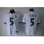 nike nfl jerseys baltimore ravens #5 flacco white[nike limited Art Patch]