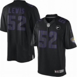 nike nfl jerseys baltimore ravens #52 r.lewis black[nike impact limited Art Patch]