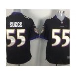 nike nfl jerseys baltimore ravens #55 suggs black[game]