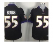 nike nfl jerseys baltimore ravens #55 suggs black[game]