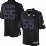 nike nfl jerseys baltimore ravens #55 suggs black[nike impact limited Art Patch]