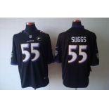 nike nfl jerseys baltimore ravens #55 suggs black[nike limited Art Patch]