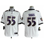 nike nfl jerseys baltimore ravens #55 suggs white[game]