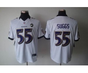 nike nfl jerseys baltimore ravens #55 suggs white[nike limited Art Patch]