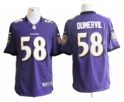 nike nfl jerseys baltimore ravens #58 dumervil purple[game]