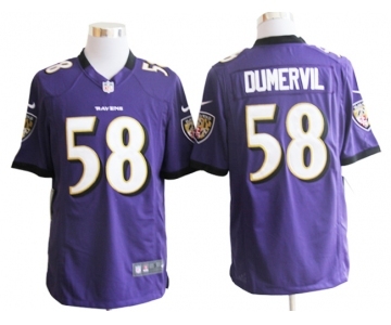 nike nfl jerseys baltimore ravens #58 dumervil purple[game]