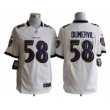 nike nfl jerseys baltimore ravens #58 dumervil white[game]