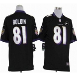 nike nfl jerseys baltimore ravens #81 anquan boldin black[game Art Patch]