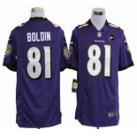 nike nfl jerseys baltimore ravens #81 anquan boldin purple[game Art Patch]