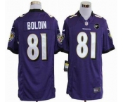 nike nfl jerseys baltimore ravens #81 anquan boldin purple[game Art Patch]