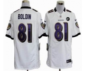 nike nfl jerseys baltimore ravens #81 anquan boldin white[game Art Patch]