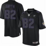 nike nfl jerseys baltimore ravens #82 smith black[nike Impact Limited Art Patch]