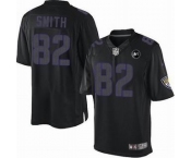 nike nfl jerseys baltimore ravens #82 smith black[nike Impact Limited Art Patch]