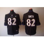 nike nfl jerseys baltimore ravens #82 smith black[nike limited Art Patch]