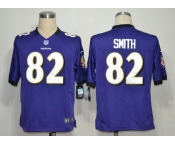 nike nfl jerseys baltimore ravens #82 smith purple [game]