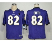 nike nfl jerseys baltimore ravens #82 smith purple[game Art Patch]