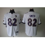 nike nfl jerseys baltimore ravens #82 smith white[nike limited Art Patch]