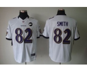 nike nfl jerseys baltimore ravens #82 smith white[nike limited Art Patch]