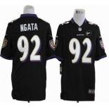 nike nfl jerseys baltimore ravens #92 ngata black[game Art Patch]