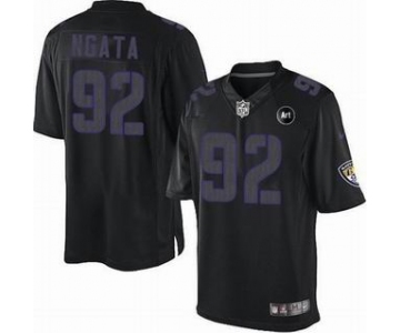 nike nfl jerseys baltimore ravens #92 ngata black[nike Impact Limited Art Patch]