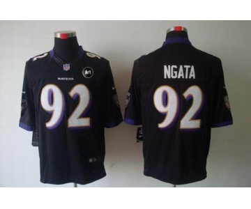 nike nfl jerseys baltimore ravens #92 ngata black[nike limited Art Patch]