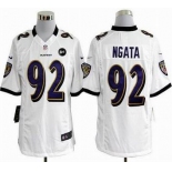 nike nfl jerseys baltimore ravens #92 ngata white[game Art Patch]