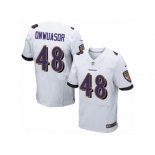 Men Nike Baltimore Ravens #48 Patrick Onwuasor Elite White NFL Jersey