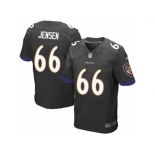 Men Nike Baltimore Ravens #66 Ryan Jensen Elite Black Alternate NFL Jersey