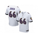 Men Nike Baltimore Ravens #66 Ryan Jensen Elite White NFL Jersey