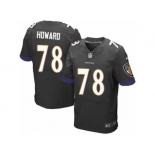 Men Nike Baltimore Ravens #78 Austin Howard Elite Black Alternate NFL Jersey